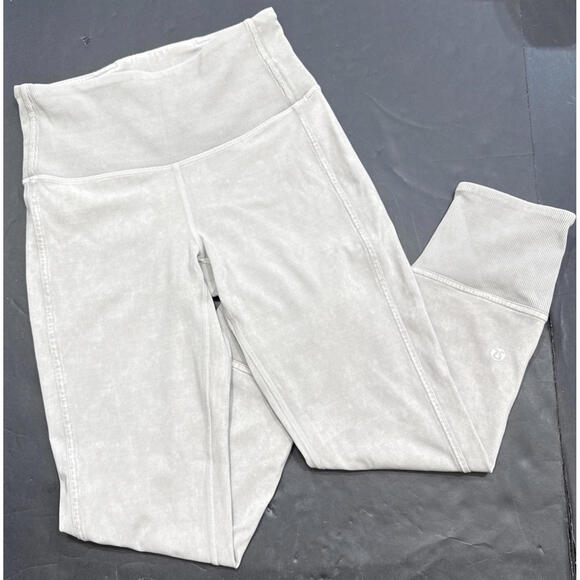 Gray Lululemon Athletic Casual Gym Running Yoga Pants Leggings Women's Size 4 - Picture 1 of 9